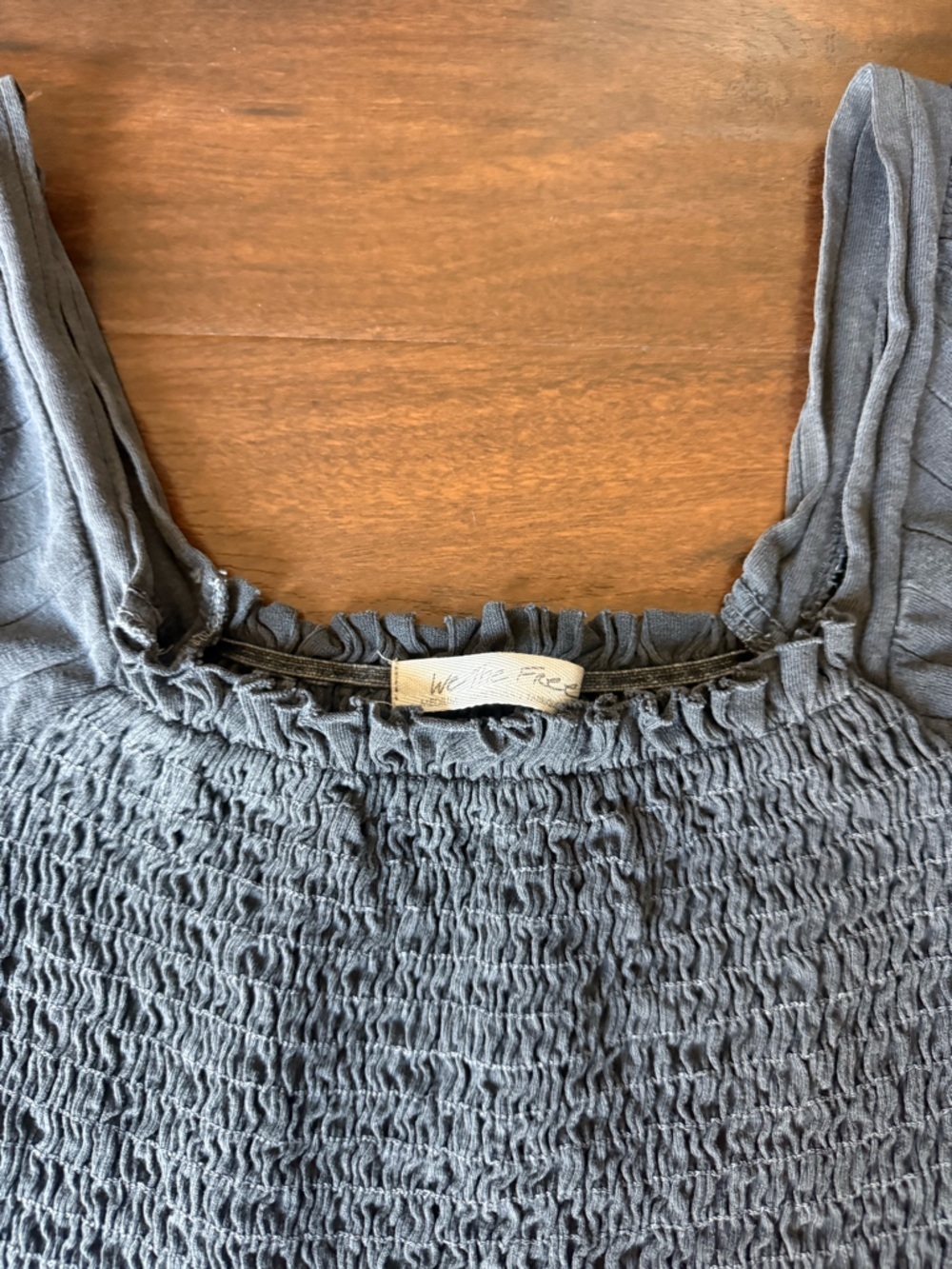 We The Free 100% Cotton Smocked Top size medium - Picture 3 of 4